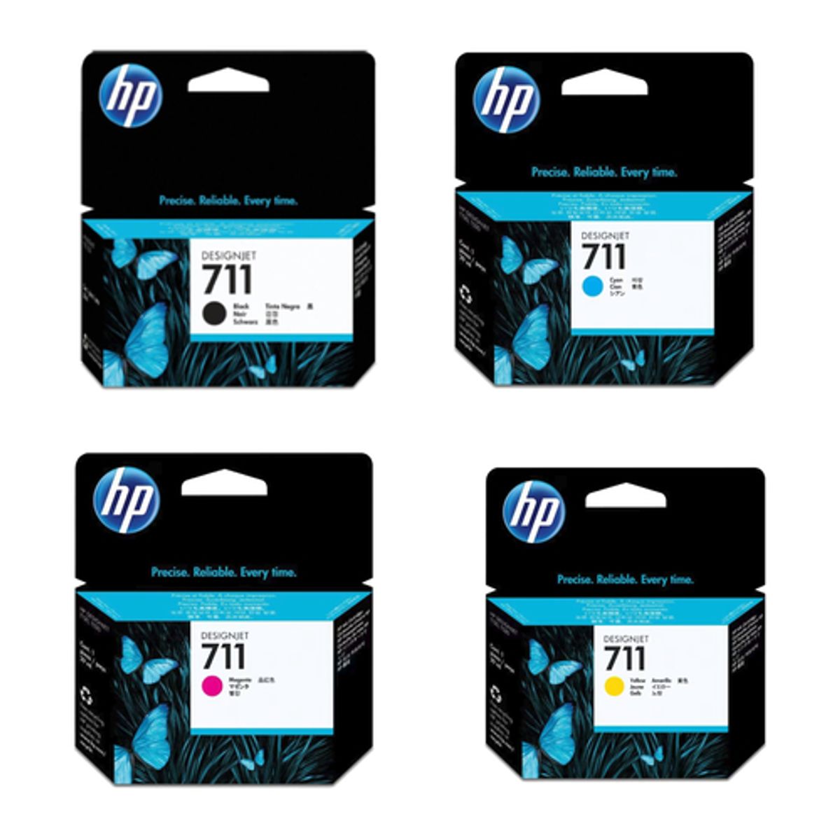 HP - JUEGO TINTA HP 711 38ML NEGRO - 711 COLORES ORIGINAL