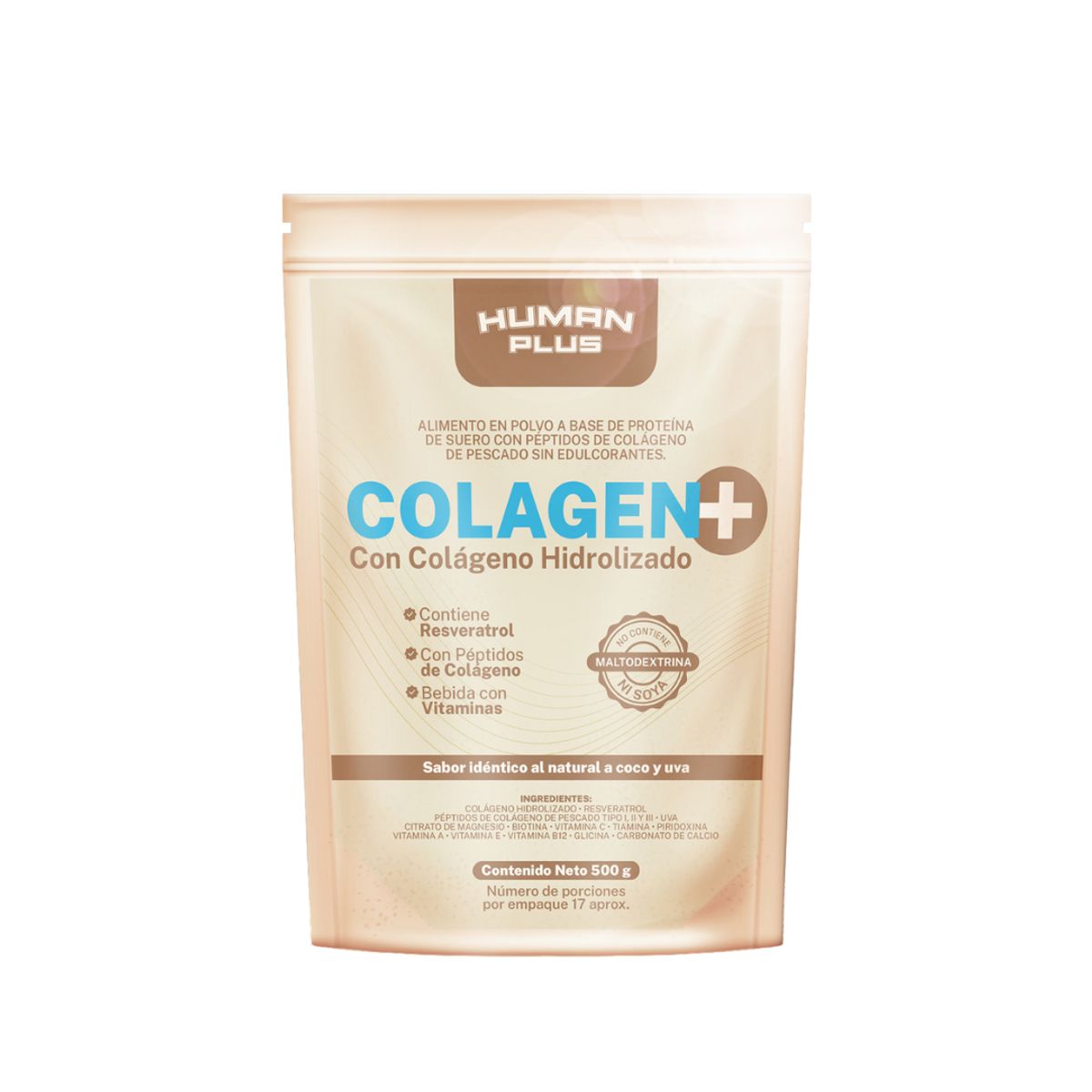 GENERICO - Alimento en polvo con Colágeno hidrolizado resveratrol y vitaminas