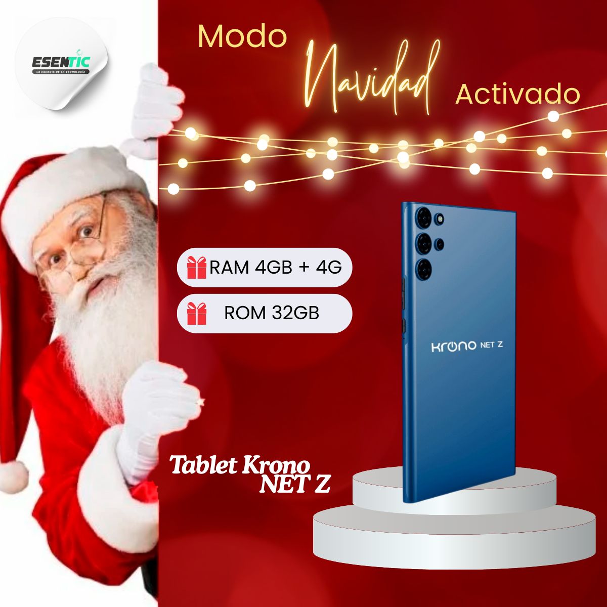KRONO - Tablet Krono Net Z Azul 7 4+4GB RAM 32GB Con Cámara 5MP