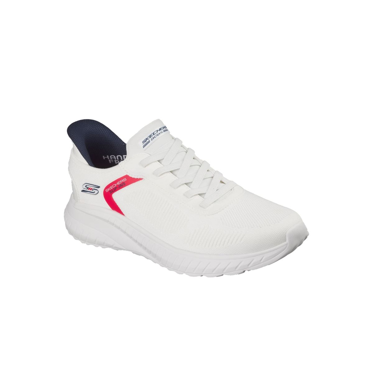 SKECHERS - Tenis Skechers hombre Bobs Squad Chaos Memory Foam blanco