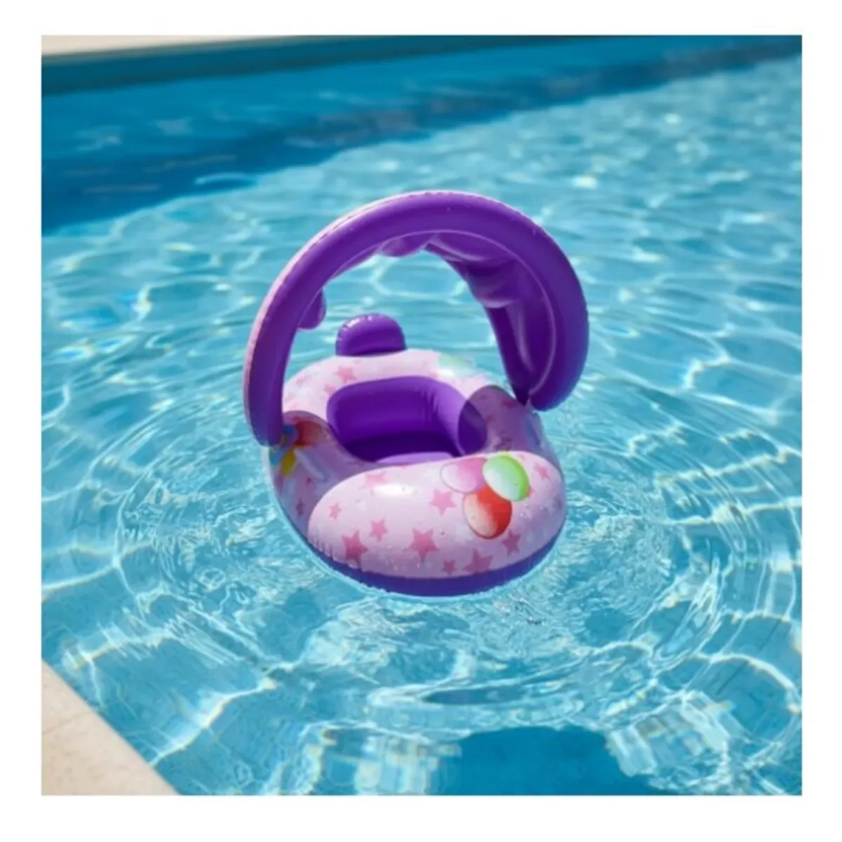 GENERICO - Flotador Con Techo Redondo de 55cm Morado