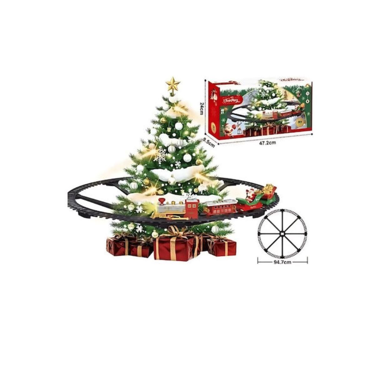 GENERICO - TREN NAVIDEÑO ARBOL DECORACION DE  ARBOL