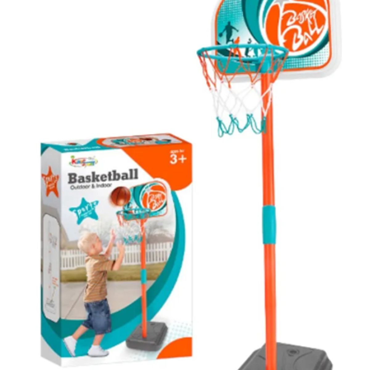 GENERICO - Cancha De Baloncesto Infantil Aro Cesta Balon Graduable