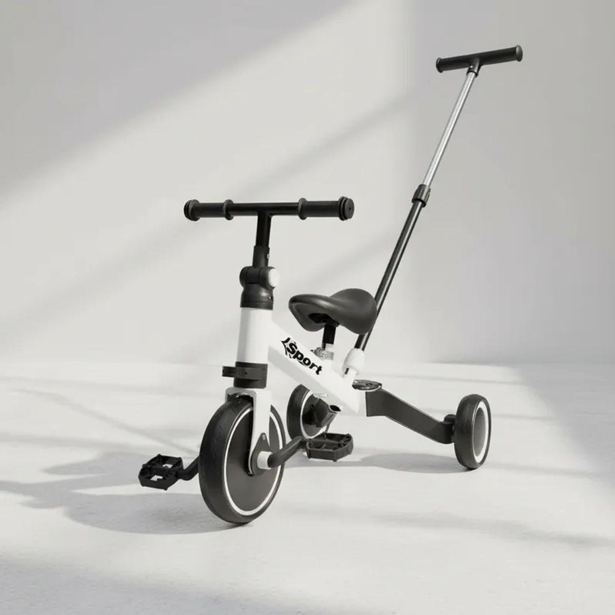 SPORT - Triciclo Convertible 5 En 1 Bicicleta Equilibrio Iniciacion Color Blanco