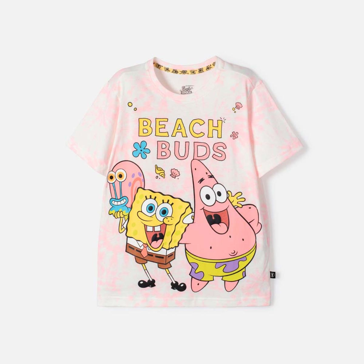 NICKELODEON - Camiseta de Bob Esponja manga corta coral para niña