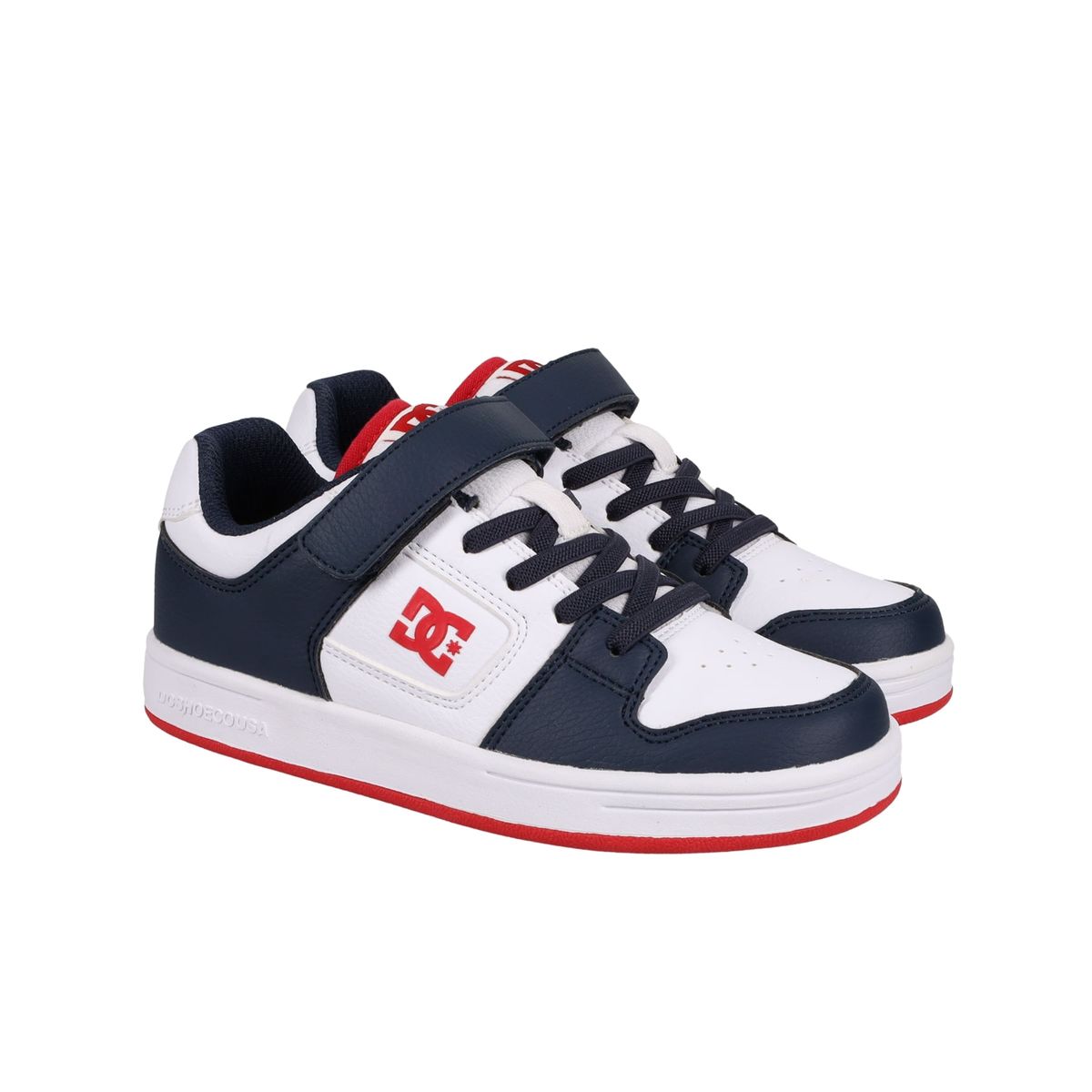 DC SHOES - Tenis DC Shoes Manteca 4 niño color blanco con azul