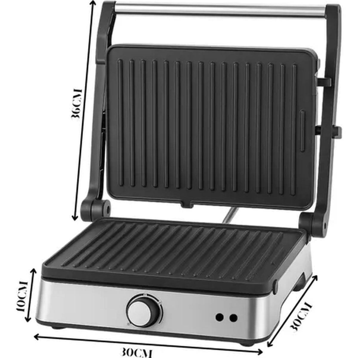 RENAHOUSE - Plancha Parrilla Electrica Doble 2200w Antiadherente Rh-335