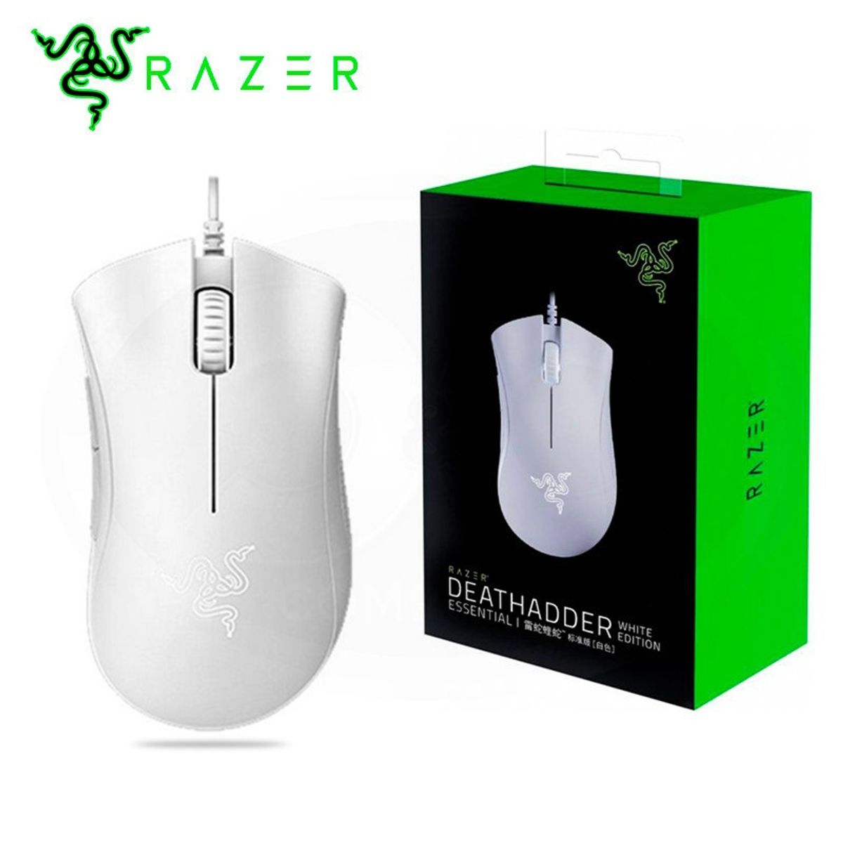 RAZER - Mouse Razer DeathAdder Essential 6400 PPP Blanco