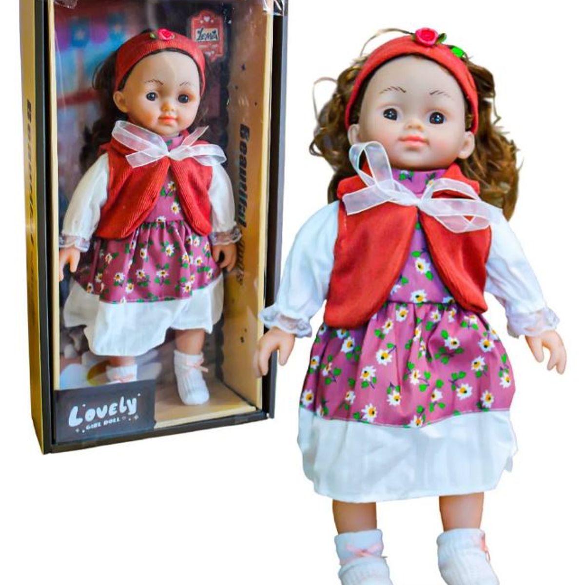INNOVA - Muñeca Lovely Baby Doll 40 Cm Realista Premium Y Con Ropa Accesorios
