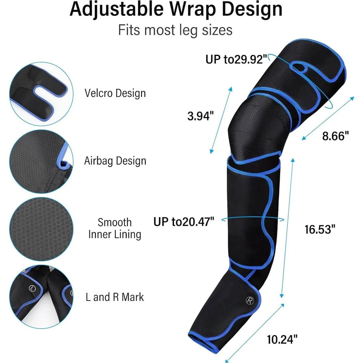 CHINA - Masajeador Piernas Circulacion Compresion Alivio Del Dolor
