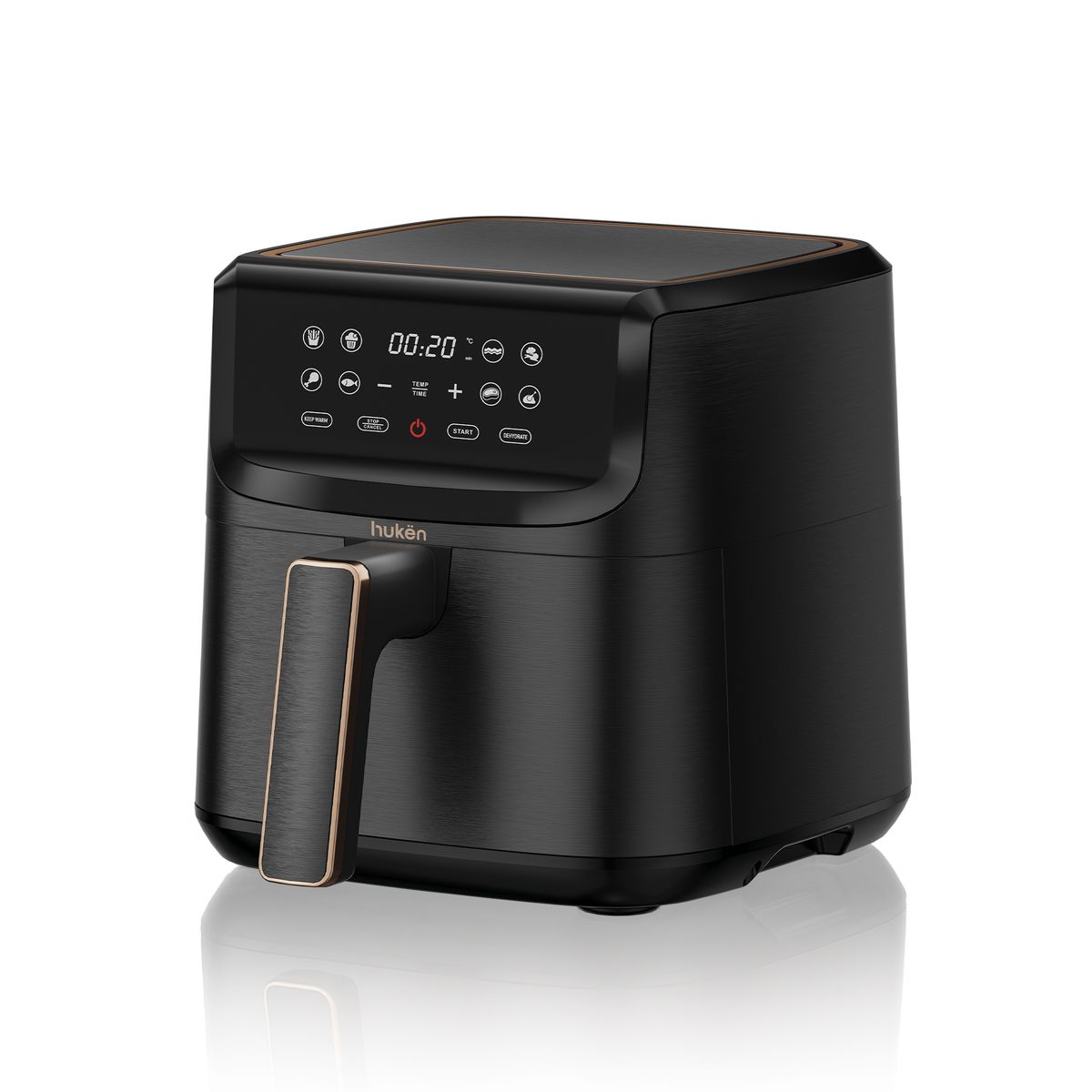 HUKEN - Freidora Aire Style Pro 3.5 L Touch Matte Multifuncion Hukën