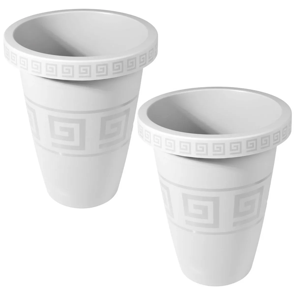 ENERGY PLUS - Set x2 Matera Alta Redonda 13L Elegante para Jardín Interior