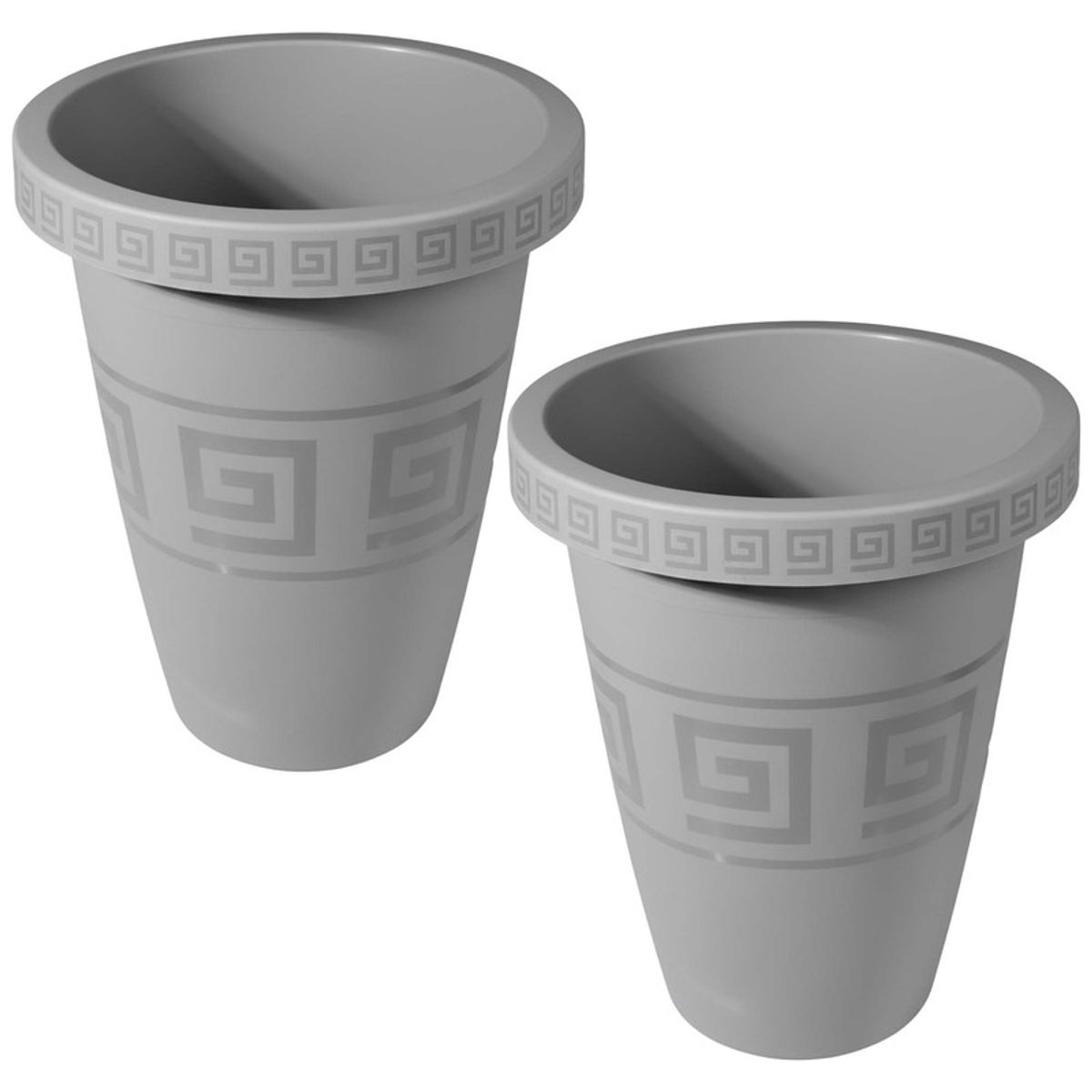 ENERGY PLUS - Set x2 Matera Alta Redonda 13L Elegante para Jardín Interior