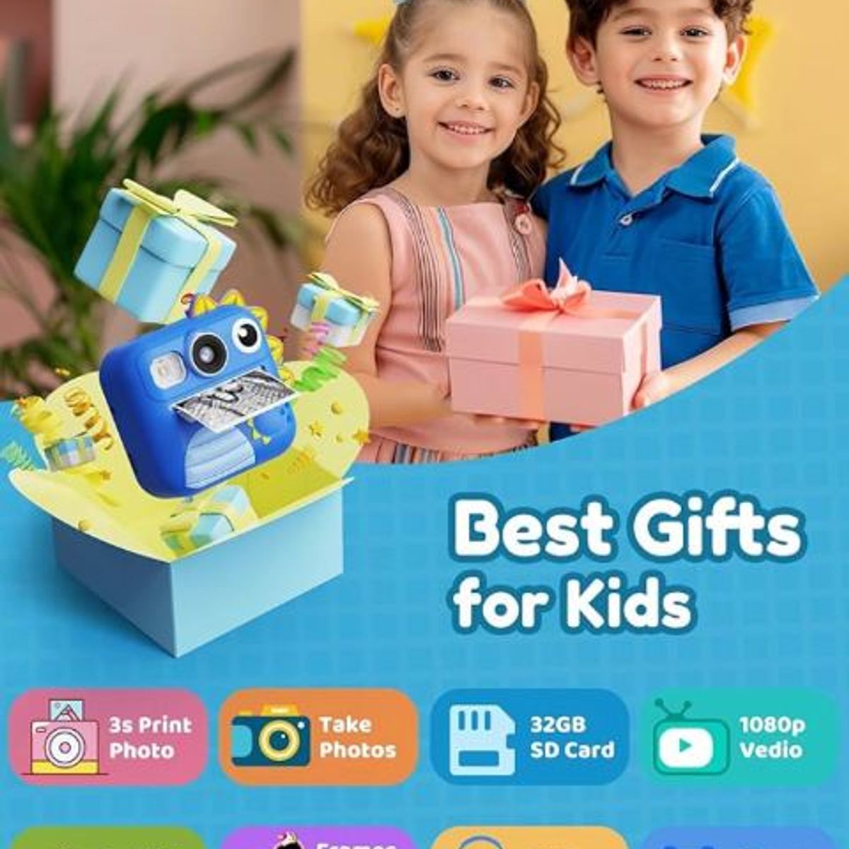 GENERICO - Cámara de Impresión Instantánea para Niños