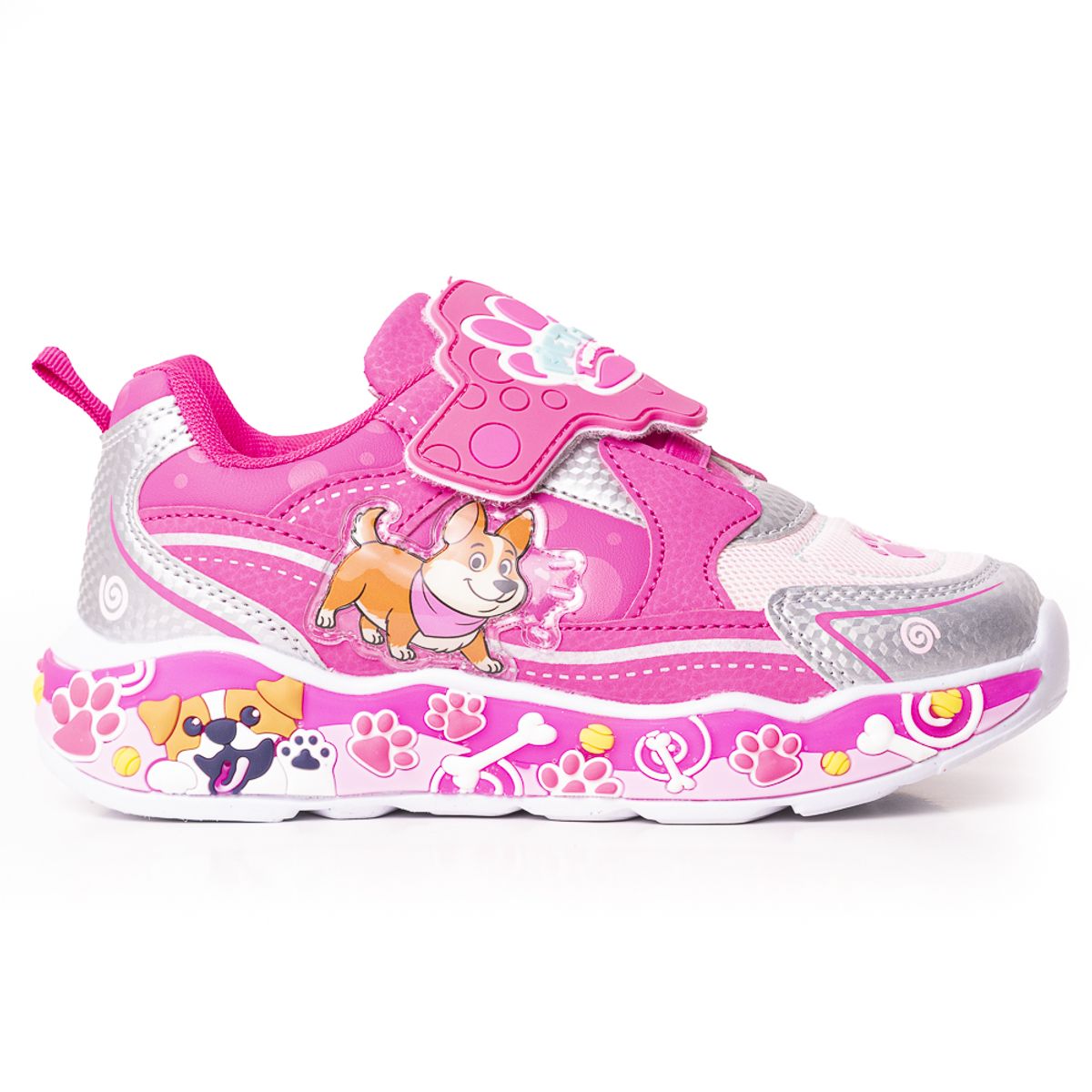 PRICE SHOES - Price Shoes Tenis Infantiles con Luces para Niñas 204NAGR25-OOFUCSIA