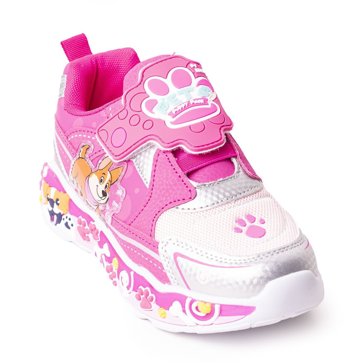 PRICE SHOES - Price Shoes Tenis Infantiles con Luces para Niñas 204NAGR25-OOFUCSIA