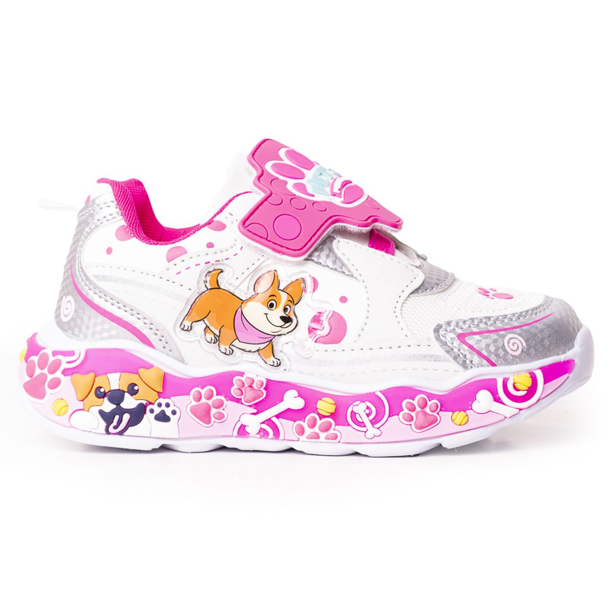 PRICE SHOES - Price Shoes Tenis Infantiles con Luces para Niñas 204NAGR25-OOBLANCO