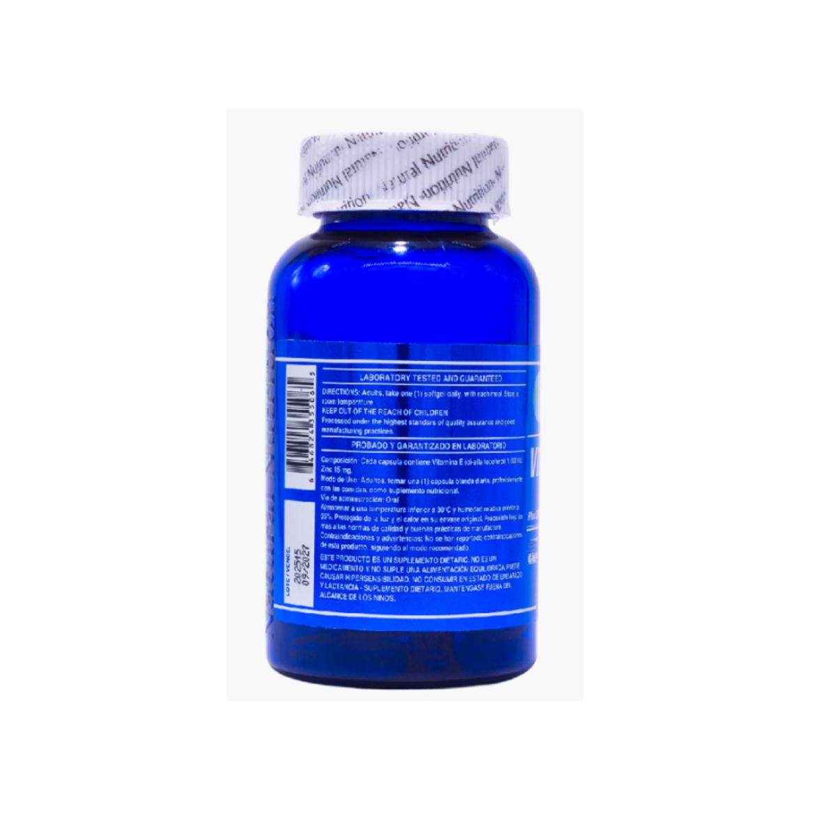 NATURAL NUTRITION - SUPLEMENTO CON VITAMINA E + ZINC X 90 UNIDADES/ NATURAL N.