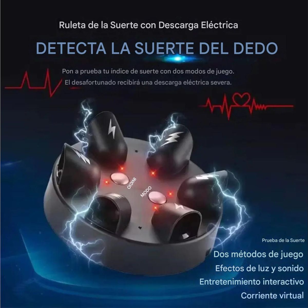 OTRAS MARCAS - Juego De Descargas Electricas Al Azar - Detector De Mentiras Negro