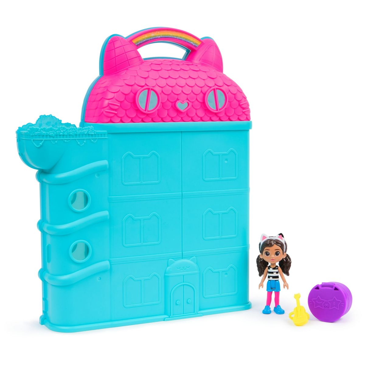 SPIN MASTER - Casa Gabby's Dollhouse Para Llevar Con Manija + 1 Figura