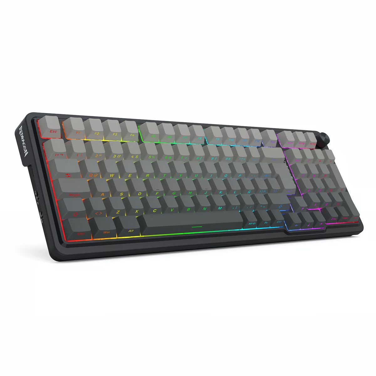 REDRAGON - Teclado Redragon Eisa Max Rbg Inalambrico Negrogris Español Gris Inglés Us
