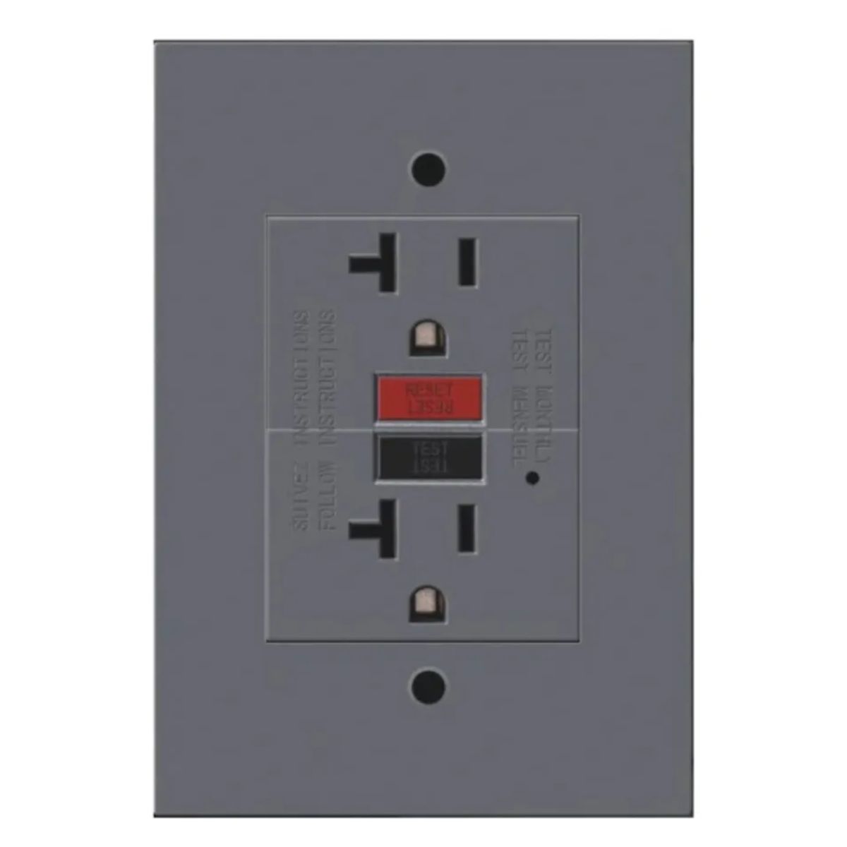 MERCURY - Tomacorriente Doble GFCI Silver Luxury Mercury