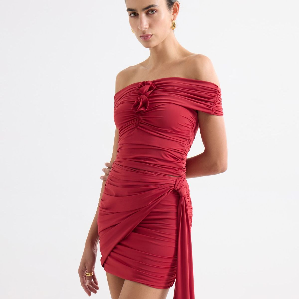 SEVEN SEVEN - Top Drapeado - Seven Studio - Maygel Coronel  Para Mujer Vino Seven Seven