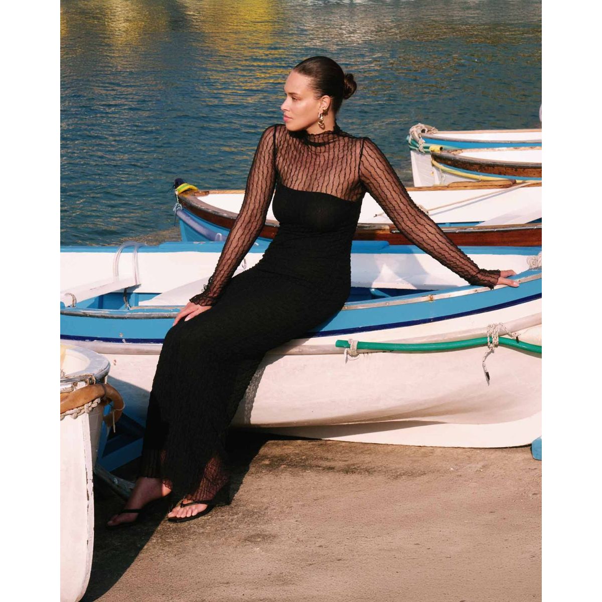 SEVEN SEVEN - Vestido  Para Mujer M/L Largo Color Negro Seven Seven X Maygel Coronel #28171410