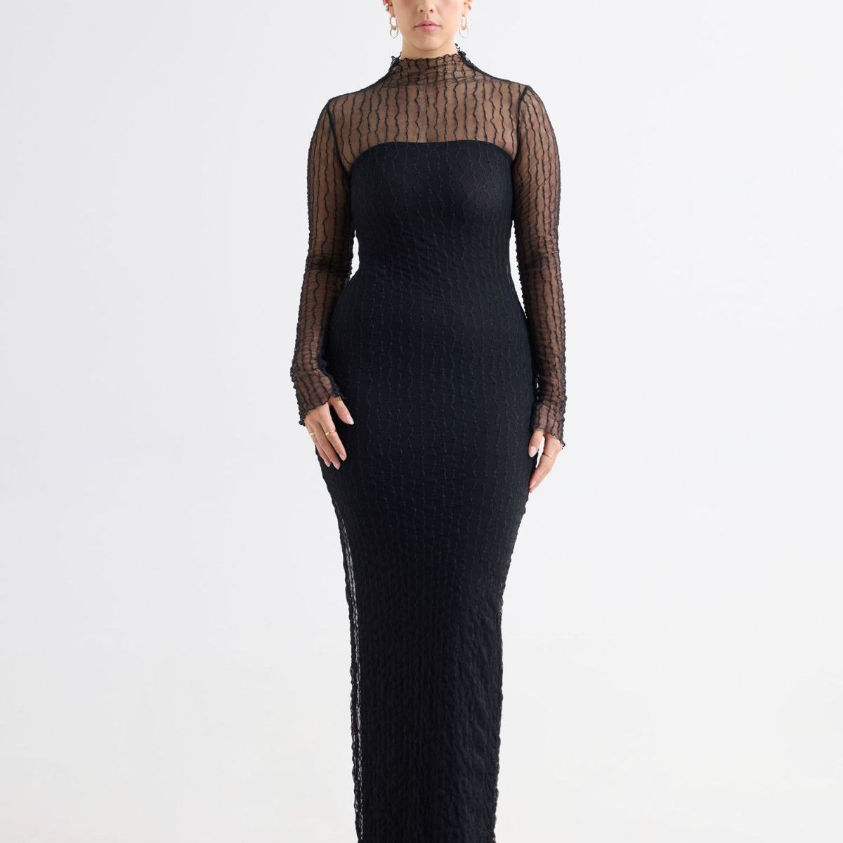 SEVEN SEVEN - Vestido  Para Mujer M/L Largo Color Negro Seven Seven X Maygel Coronel #28171410