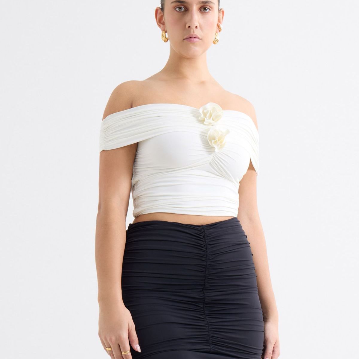 SEVEN SEVEN - Camiseta  Para Mujer Manga Sisa Moda Color Blanco Seven Seven X Maygel Coronel #28096287