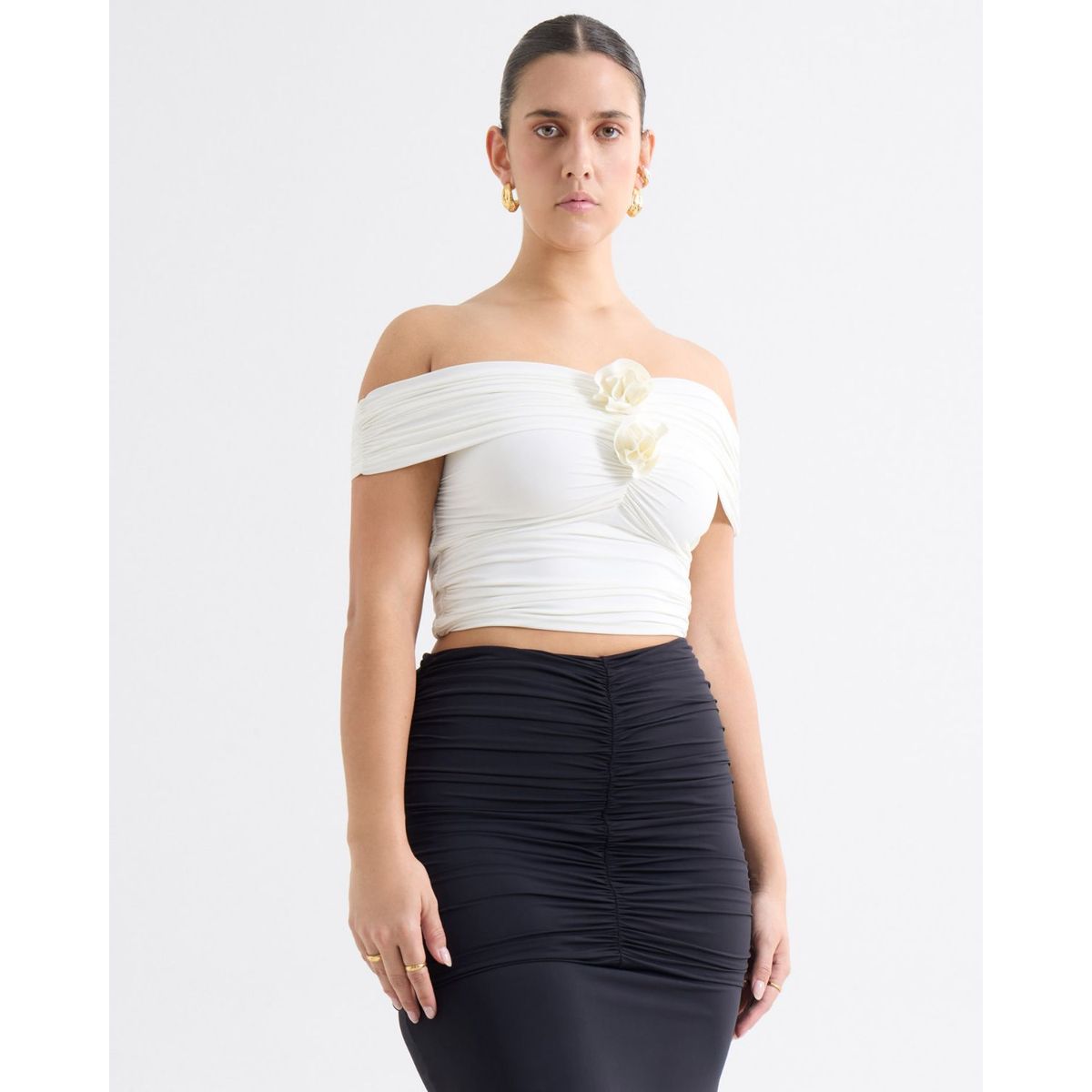 SEVEN SEVEN - Camiseta  Para Mujer Manga Sisa Moda Color Blanco Seven Seven X Maygel Coronel #28096287