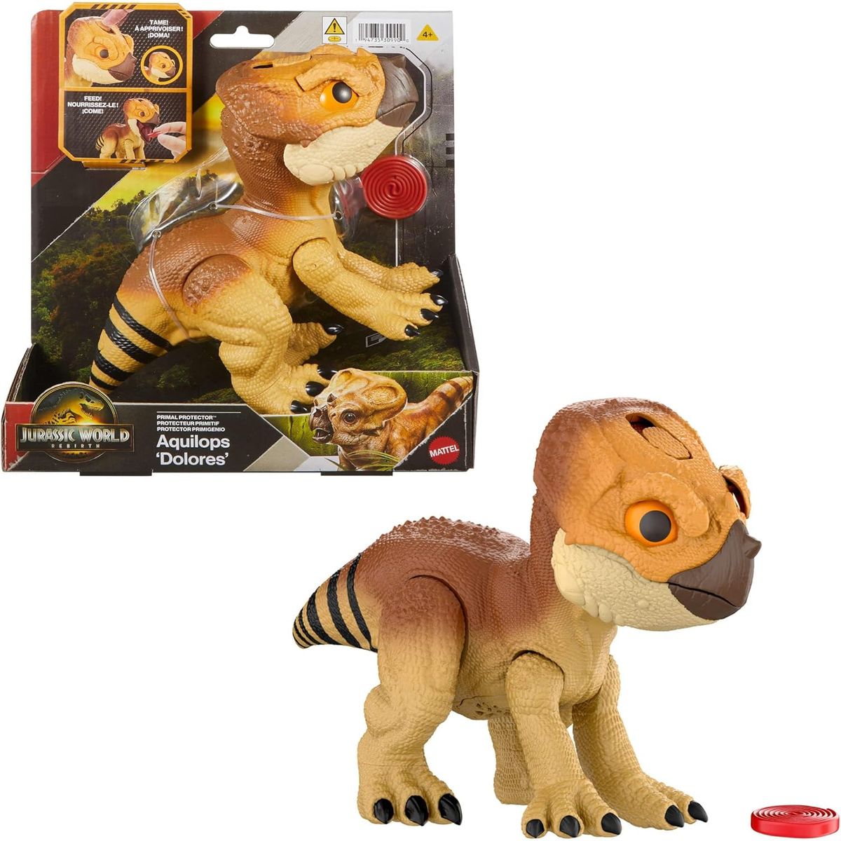 JURASSIC WORLD - Dinosaurio Interactivo Aquilops Dolores Jurassic World Rebirth