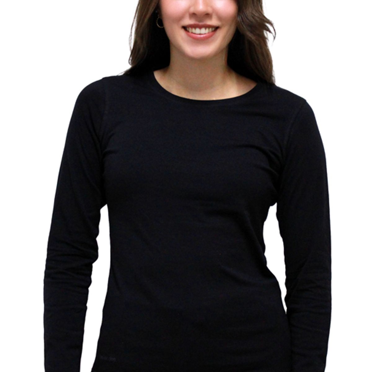 BOCARED - ISIS CAMISETA PARA DAMA MANGA LARGA CUELLO REDONDO EN COLOR NEGRO