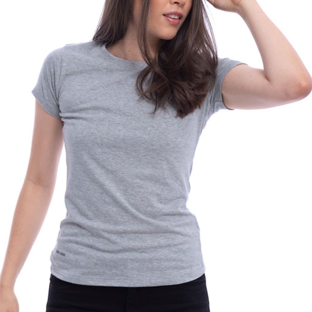 BOCARED - MAIA CAMISETA PARA DAMA MANGA CORTA CUELLO REDONDO EN COLOR GRIS