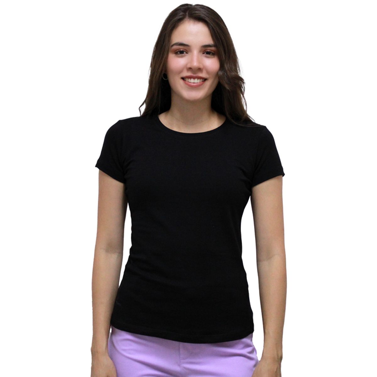 BOCARED - MAIA CAMISETA PARA DAMA MANGA CORTA CUELLO REDONDO EN COLOR NEGRO