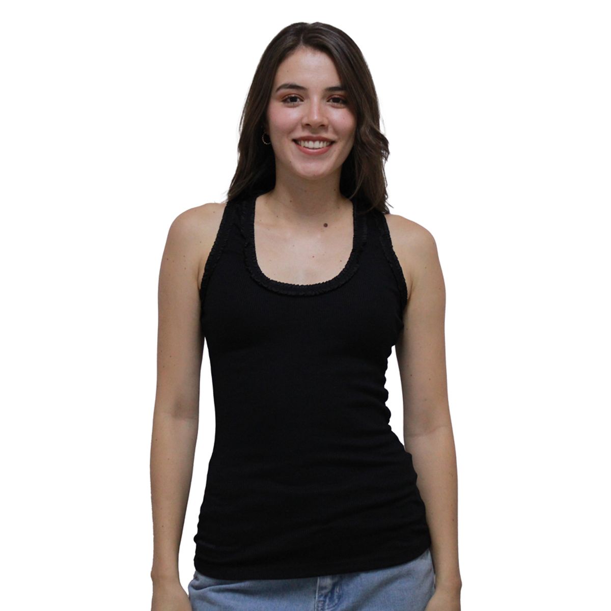 BOCARED - EMMA ATLETICA PARA DAMA EN RIB CON ESPALDA MARIPOSA EN COLOR NEGRO