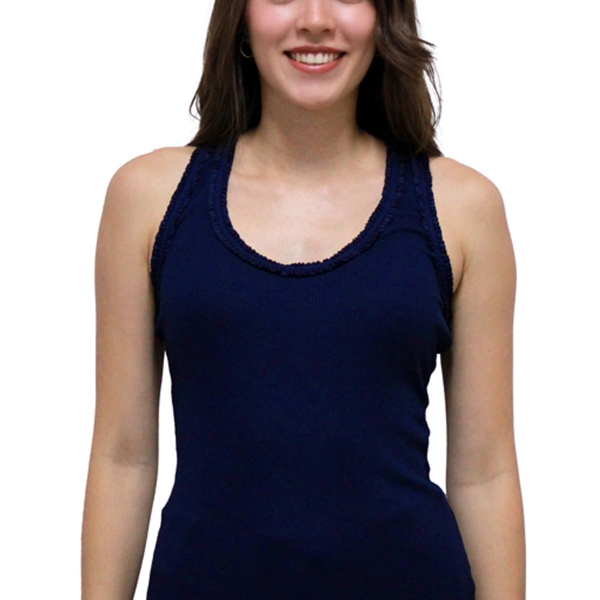 BOCARED - EMMA ATLETICA PARA DAMA EN RIB CON ESPALDA MARIPOSA EN COLOR AZUL OSCURO