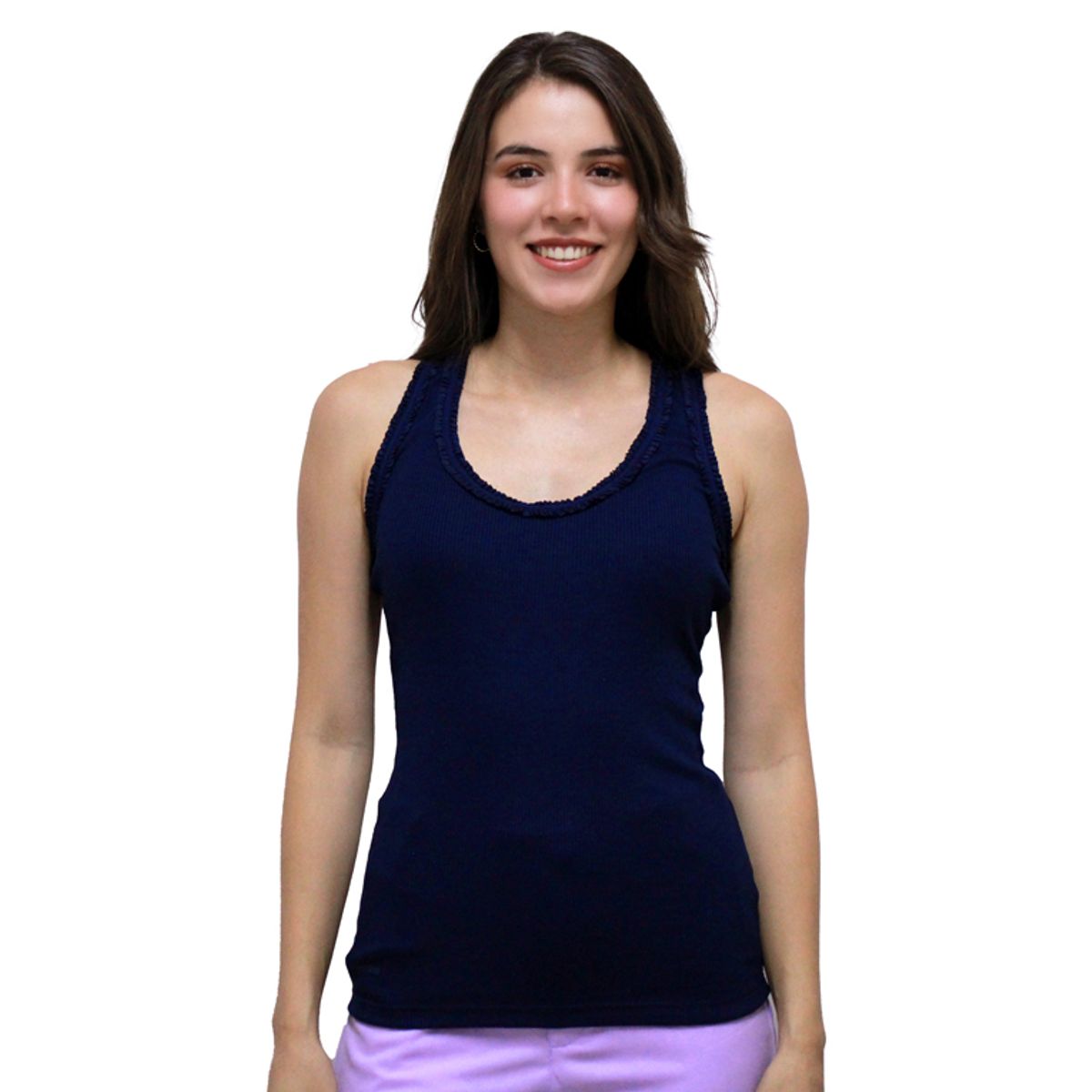 BOCARED - EMMA ATLETICA PARA DAMA EN RIB CON ESPALDA MARIPOSA EN COLOR AZUL OSCURO