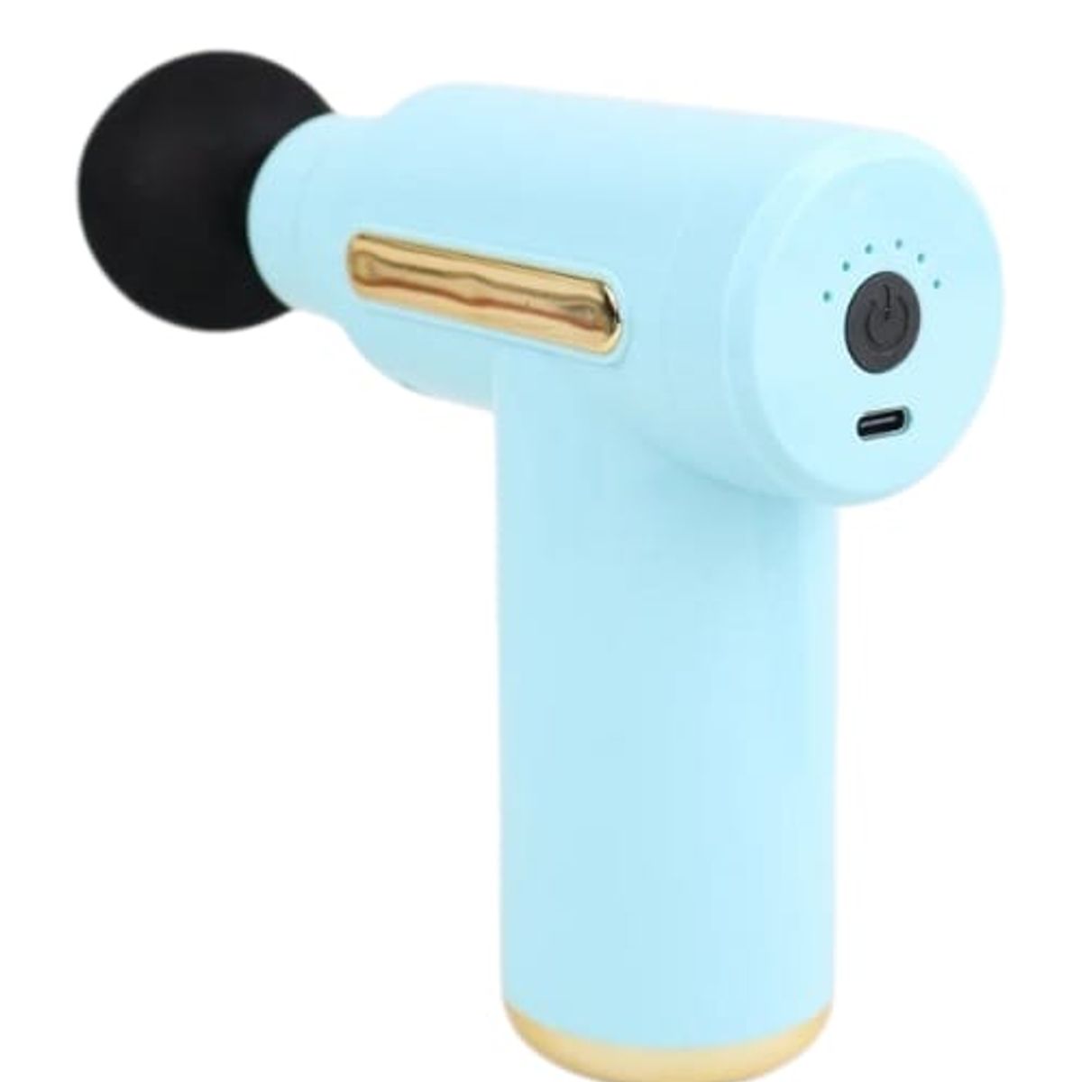 GENERAL - Masajeador Corporal Massage Gun BM1  4 Cabezales 6 Celeste