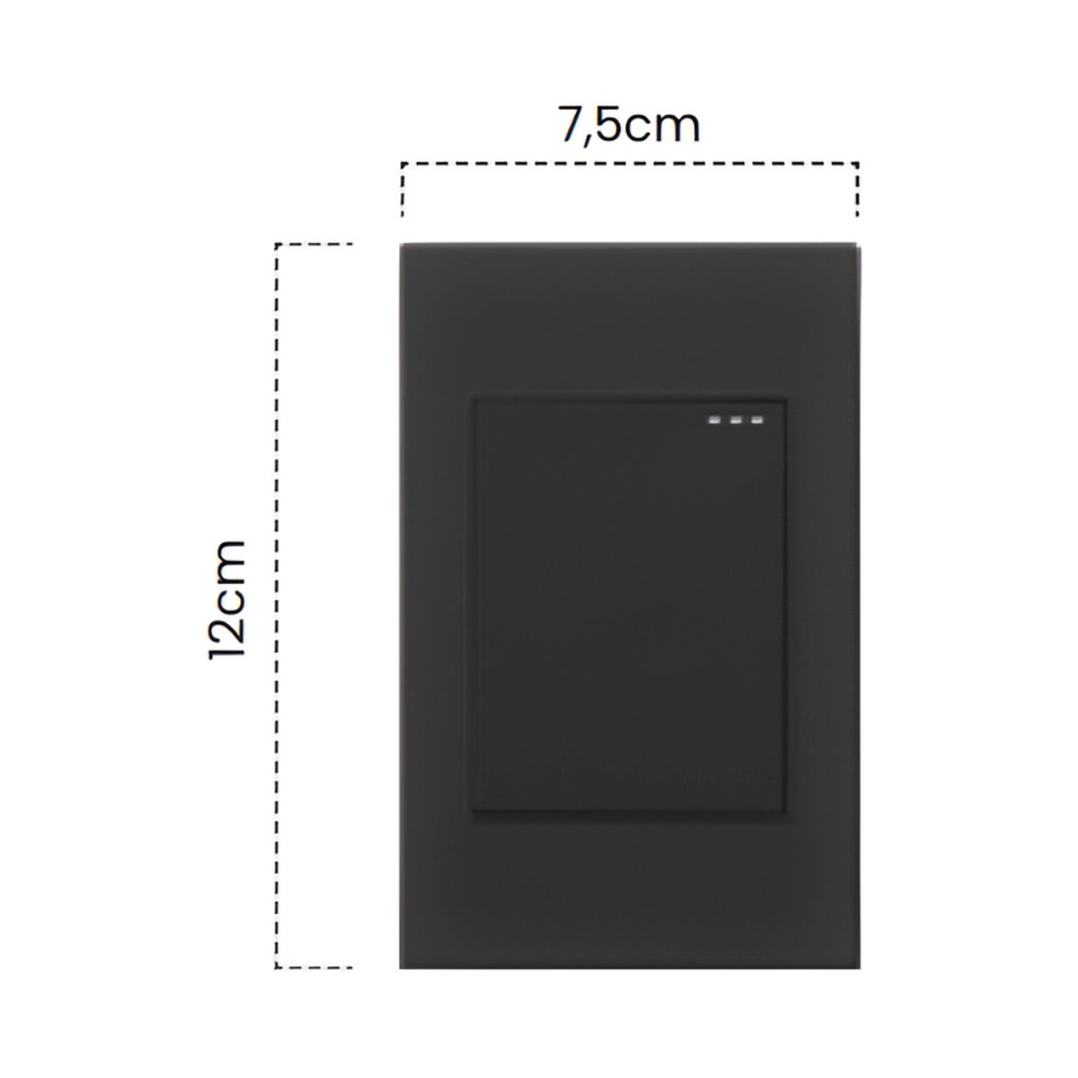 MERCURY - Interruptor Sencillo Conmutable Negro Mate Premium Mercury
