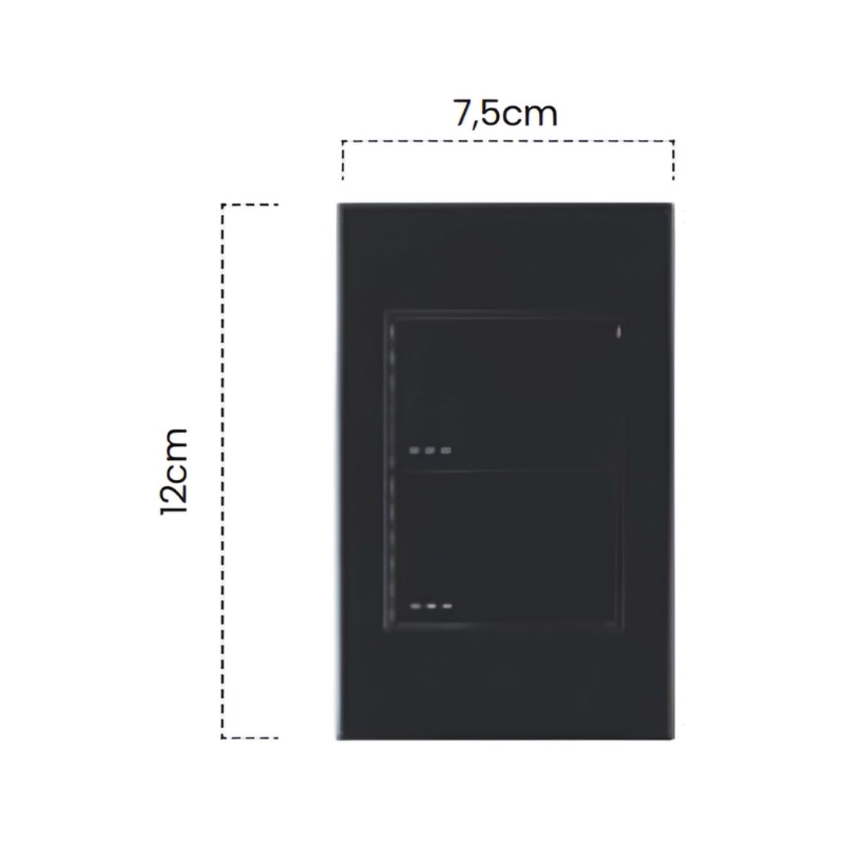 MERCURY - Interruptor Doble Conmutable Negro Mate Premium Mercury