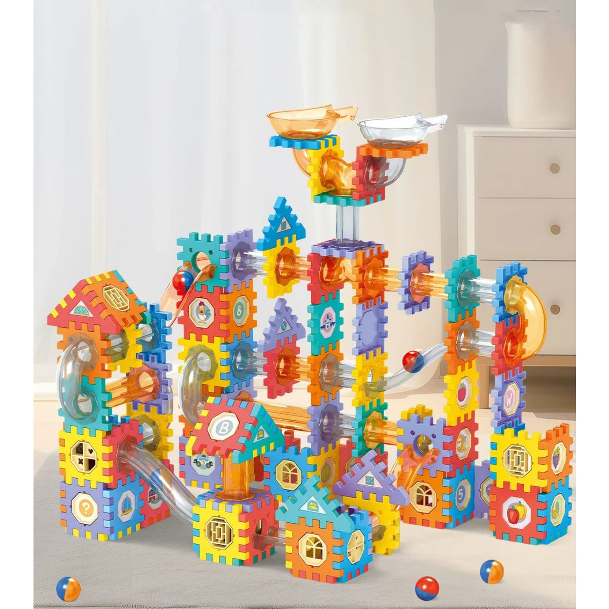 OTRAS MARCAS - Pista De Canicas De 208 Piezas Juegos De Construccion