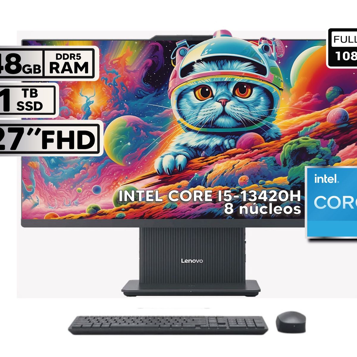 LENOVO - TODO EN UNO LENOVO AIO 27IRH9  INTEL CORE I5-13420H 48GB RAM 1TB SSD 27'' FHD