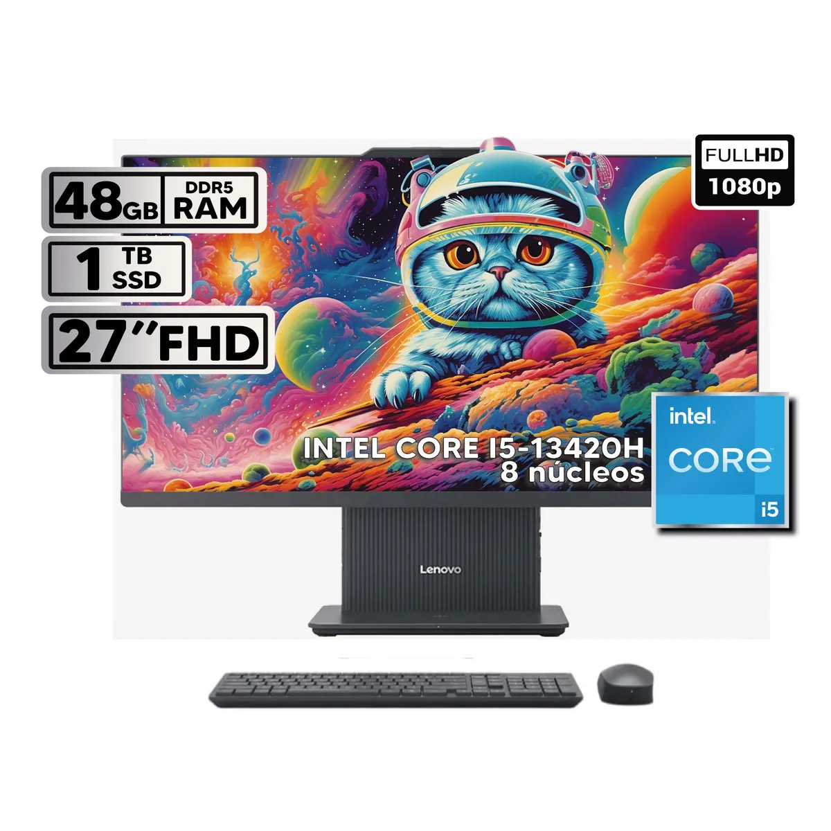 LENOVO - TODO EN UNO LENOVO AIO 27IRH9  INTEL CORE I5-13420H 48GB RAM 1TB SSD 27'' FHD