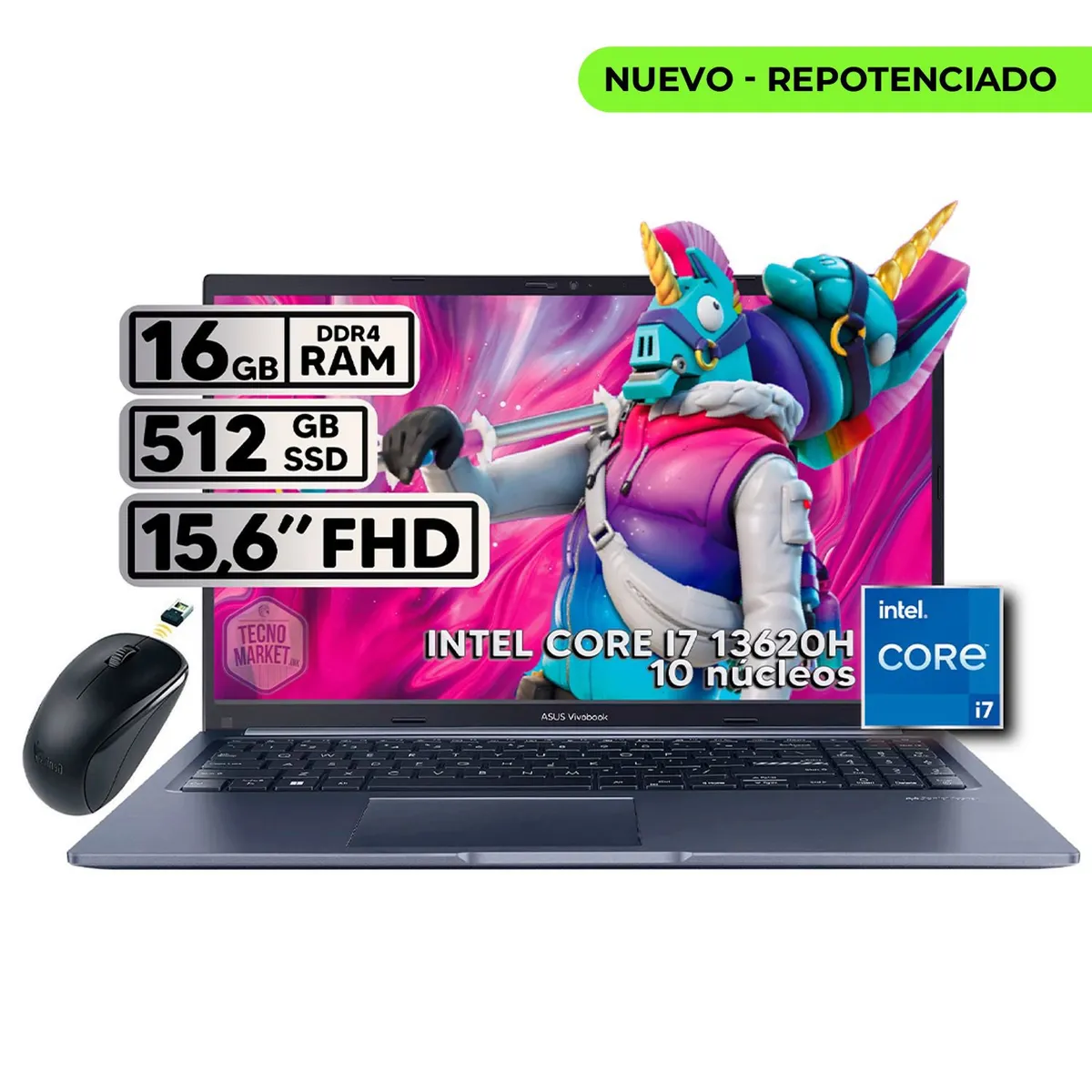 ASUS - PORTATIL ASUS VIVOBOOK INTEL CORE I7 13620H 16GB RAM 512GB SSD 16 FHD