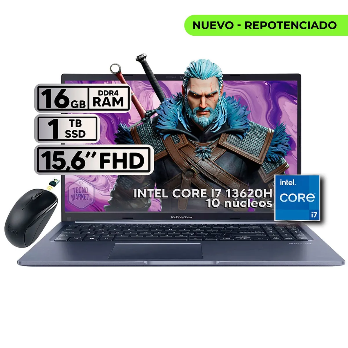ASUS - PORTATIL ASUS VIVOBOOK INTEL CORE I7 13620H 16GB RAM 1TB SSD 16 FHD