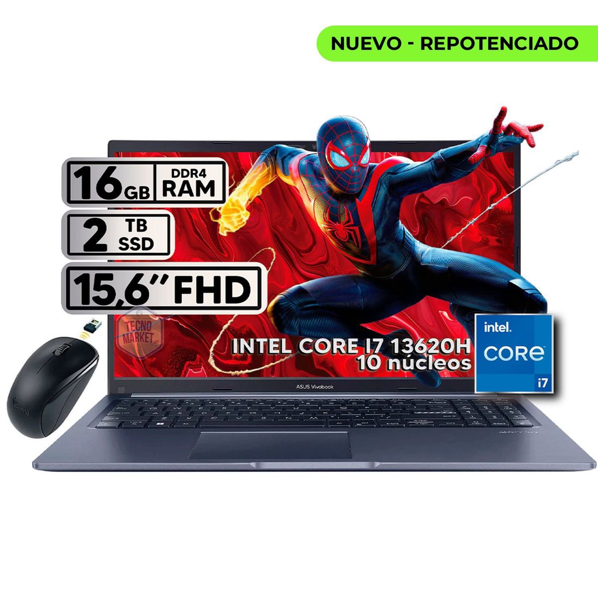 ASUS - PORTATIL ASUS VIVOBOOK INTEL CORE I7 13620H 16GB RAM 2TB SSD 16 FHD