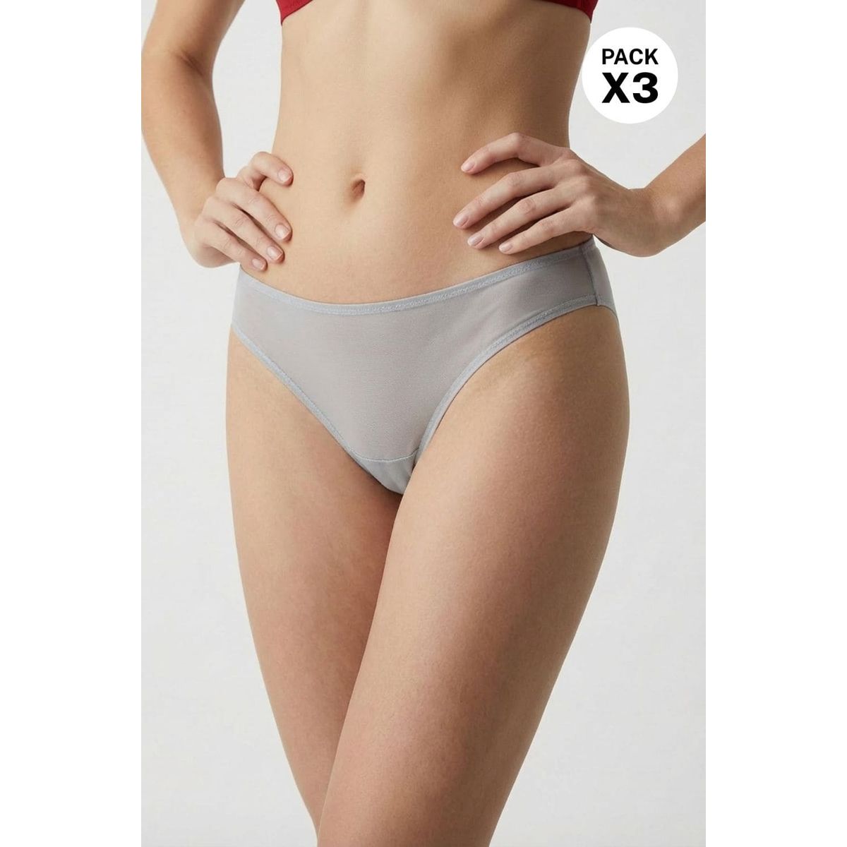 LILI PINK - Panty brasilera confeccionado en encaje paquete x3