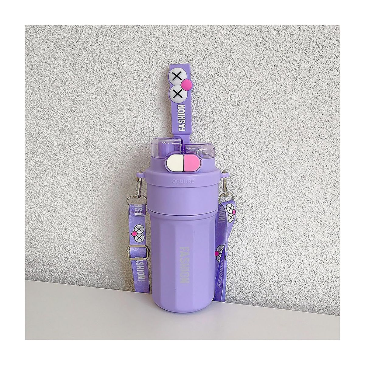 GENERICO - Termo Personalizado con Diseño de Ojos y Aislamiento Térmico Morado