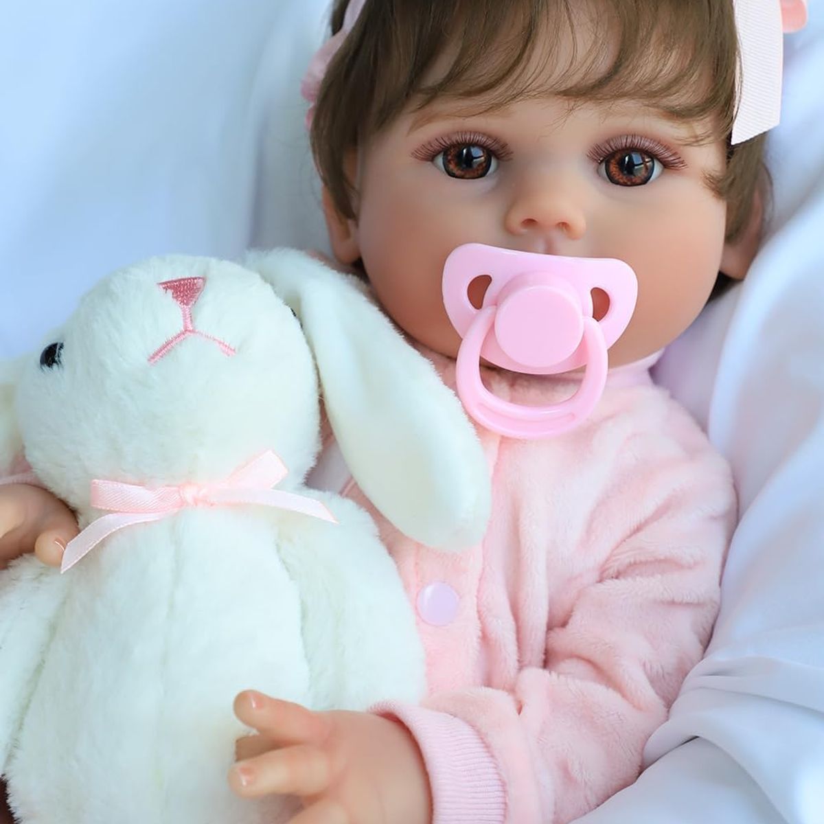 GENERICO - Muñeca Bebé Real Reborn 45 Cm + Accesorios Kaydora